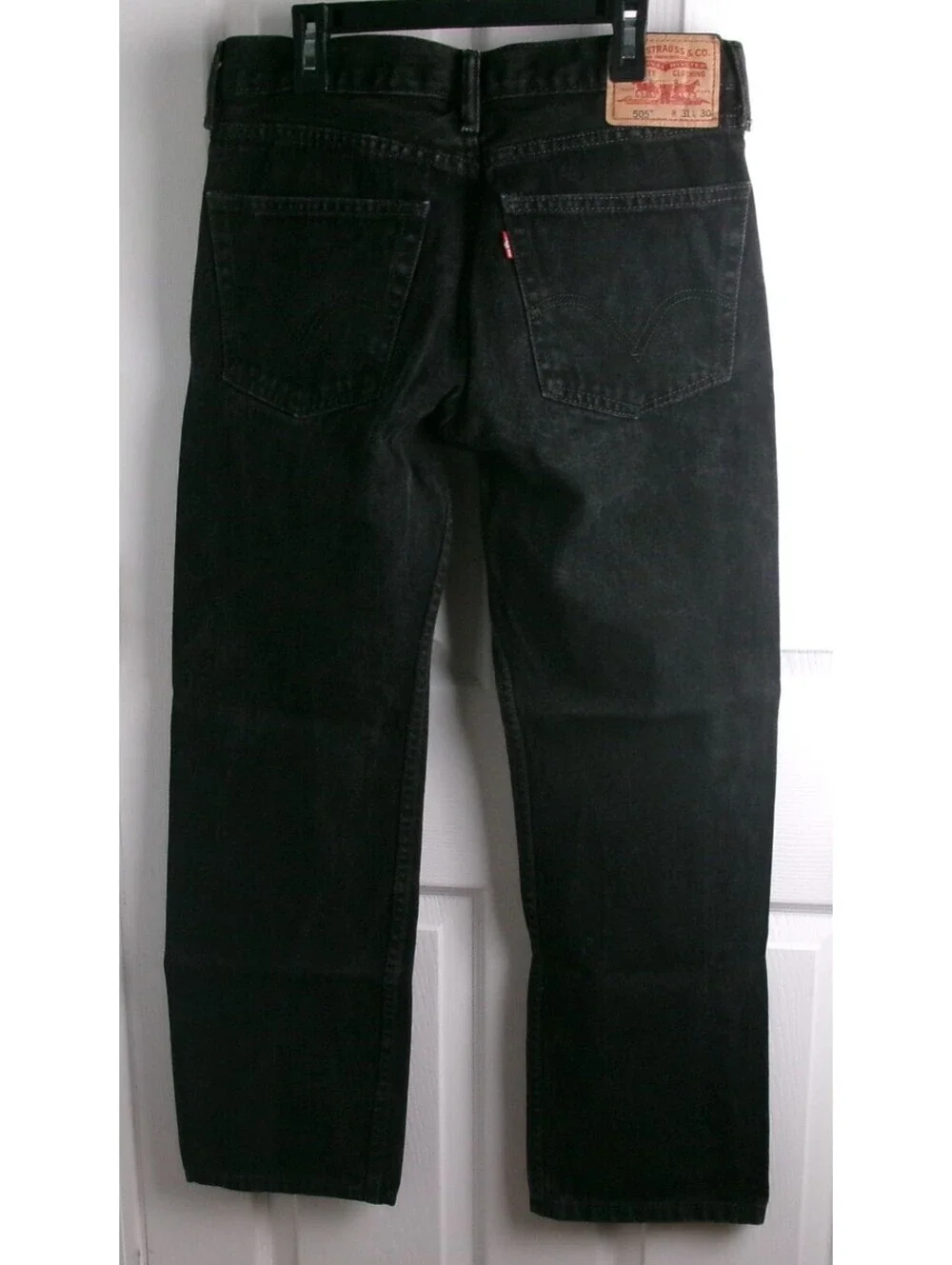 Levi's 505 Straight Fit Jeans Mens 31x30 Black Denim 100% Cotton